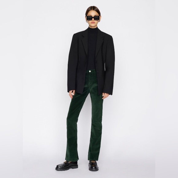 Frame Denim Pants - NWT Frame Le Mini Boot Pants Split Corduroy Bootcut High Rise in Pine Wash 24